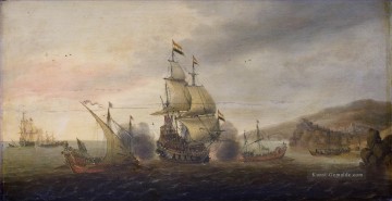 Cornelis Bol Zeegevecht tussen Hollandse oorlogsschepen en Spaanse galeien Seeschlachten Ölgemälde